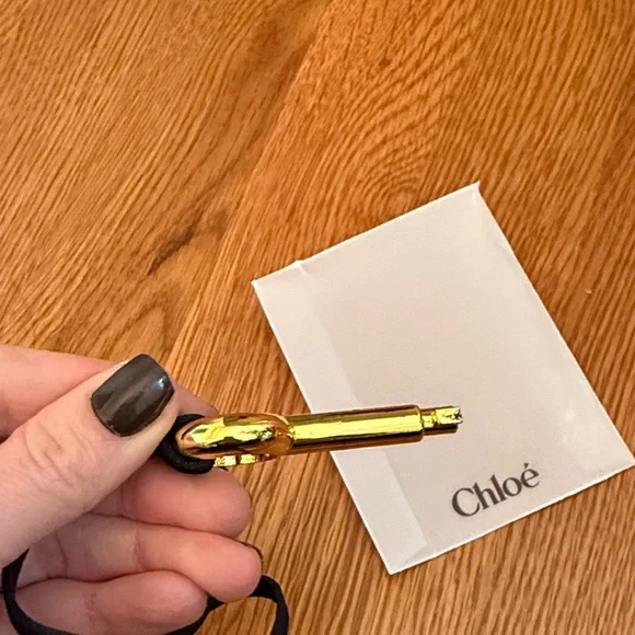 Chloe Gold Key Holder with Black Cord (Lucky charm) - Picture 3 of 4